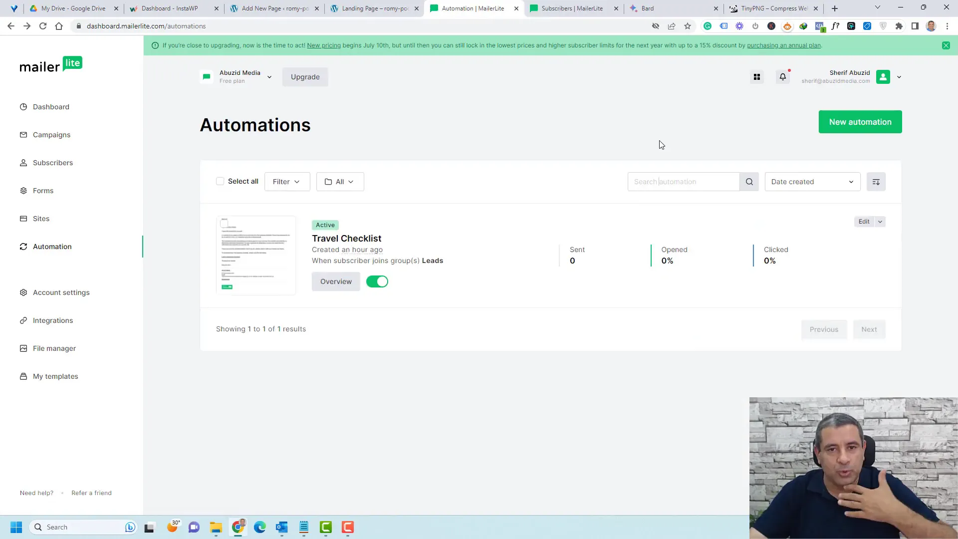 Setting up email automations in MailerLite