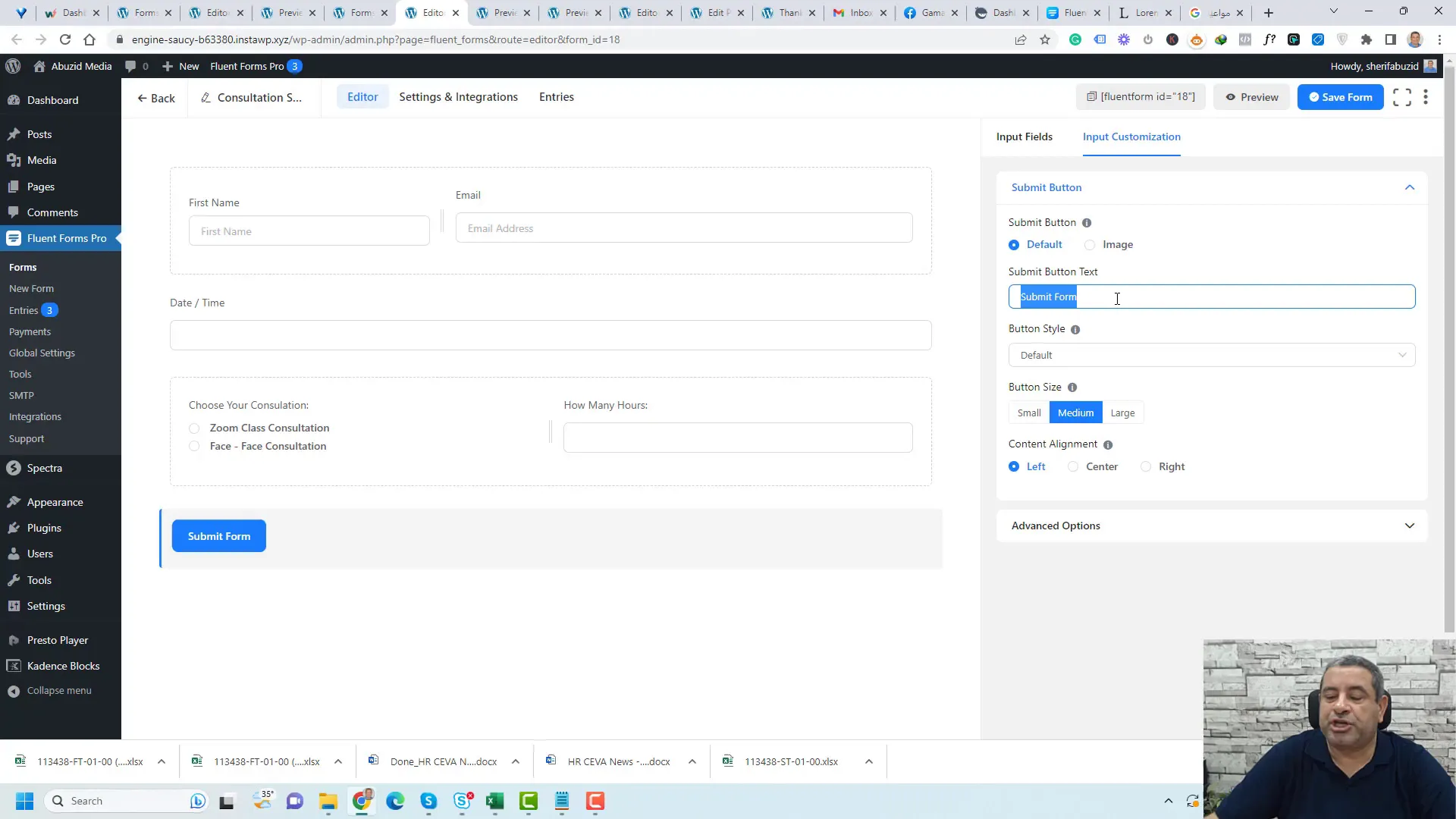 Finalizing the payment form with submit button customization