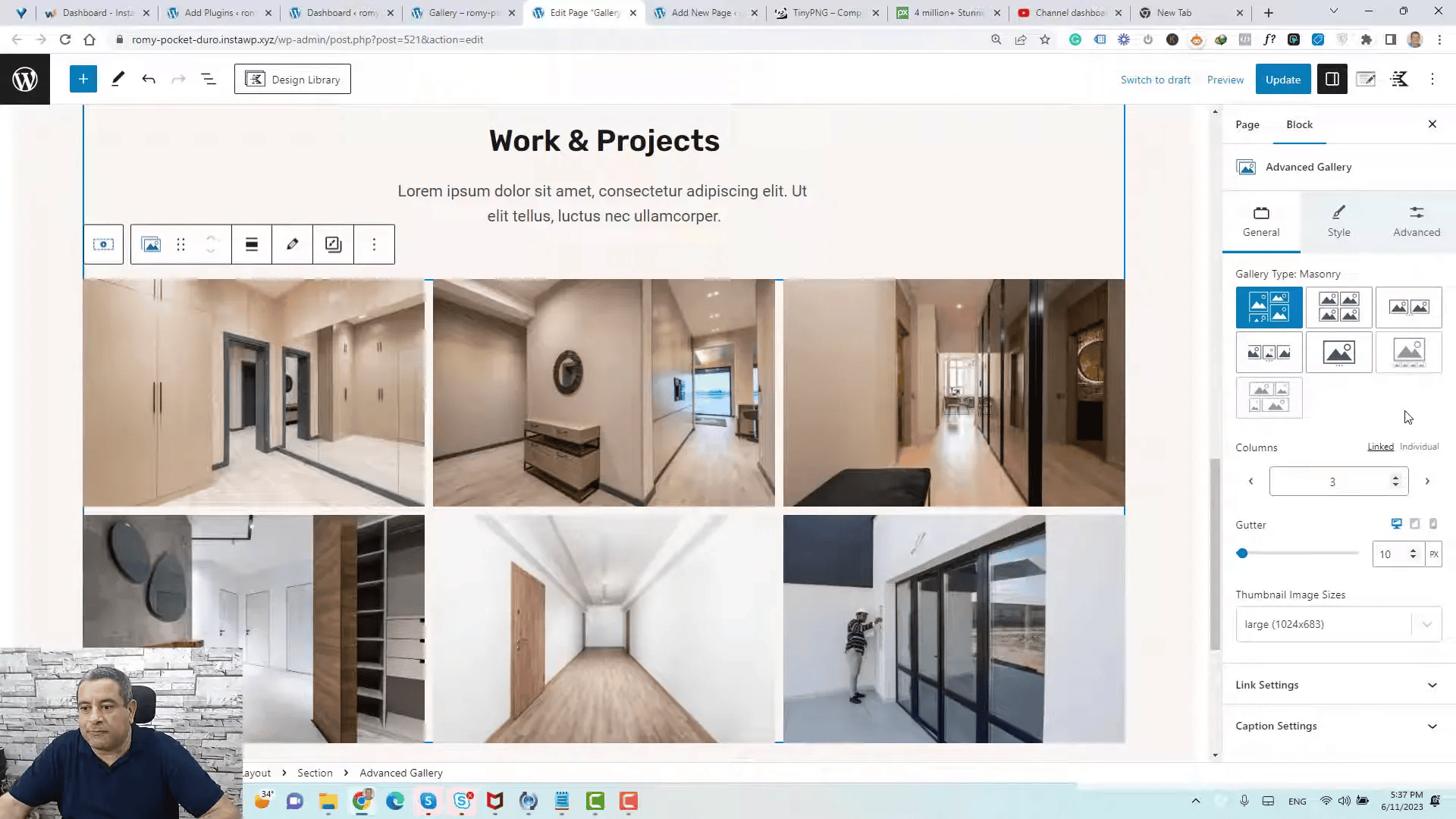 Selecting Images for the Gallery