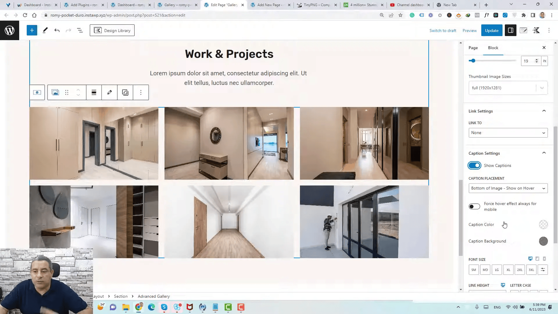 Enabling Captions in Image Gallery