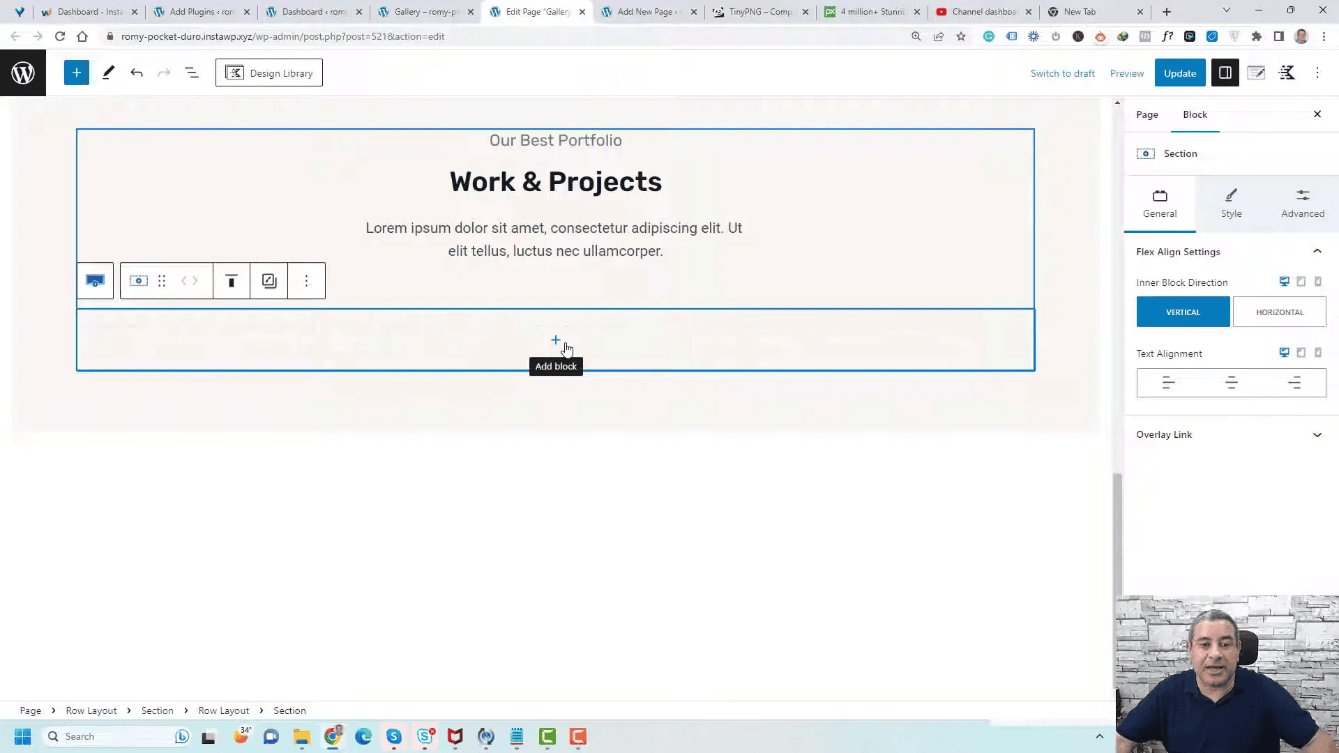 Creating a New Page in WordPress