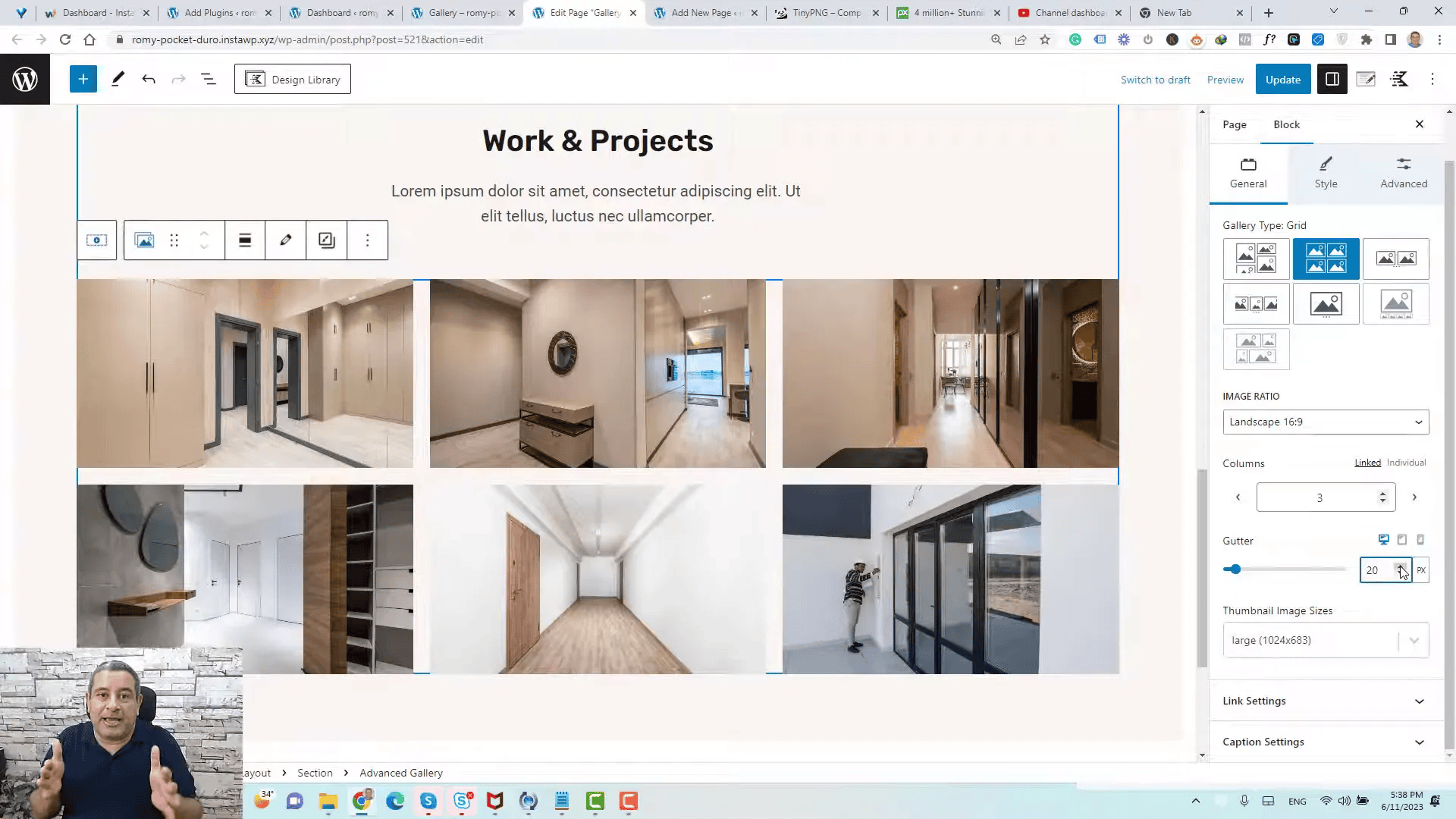 Thumbnail Size Options in Kadence Blocks